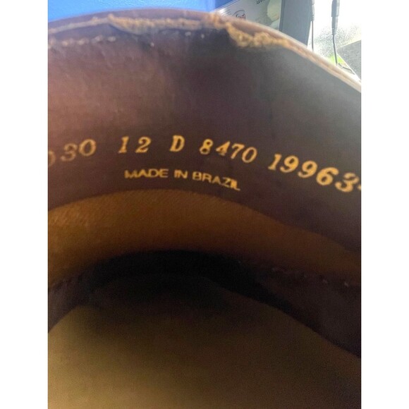 Giorgio Brutini Le Glove Brown Eel Skin Loafers Mens Shoes Sz 12D Made in Brazil - Picture 9 of 13